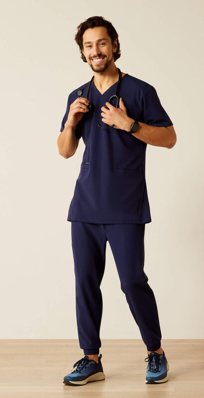 Derham 6 Pocket Scrub Top Full